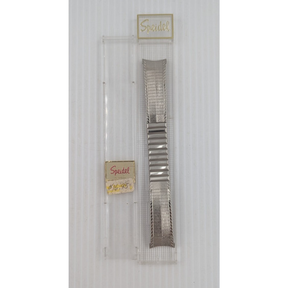 Speidel Silver Twist O Flex Stainless Steel Mens Watch Band - Picture 1 of 5